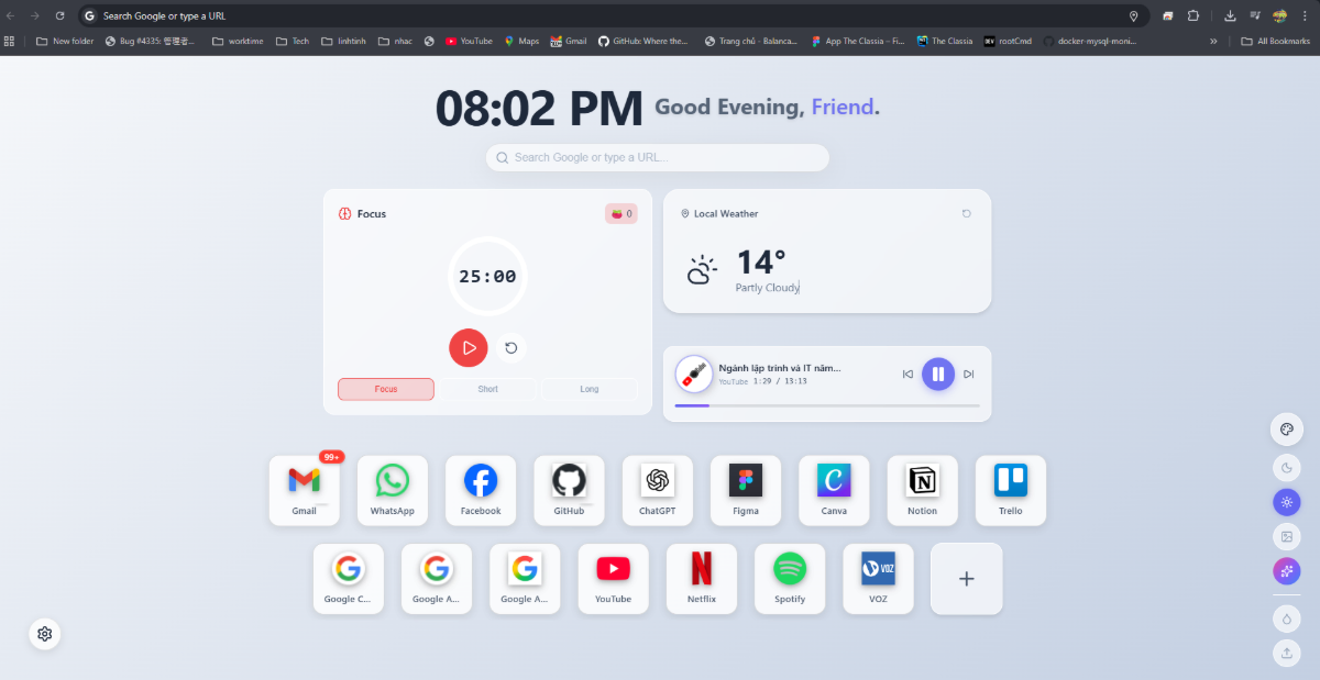 Work Dashboard screenshot