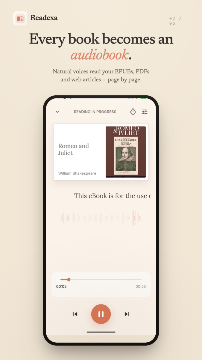 Readexa screenshot