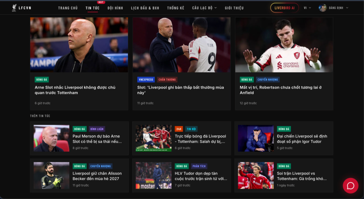 Liverpool FC Việt Nam screenshot