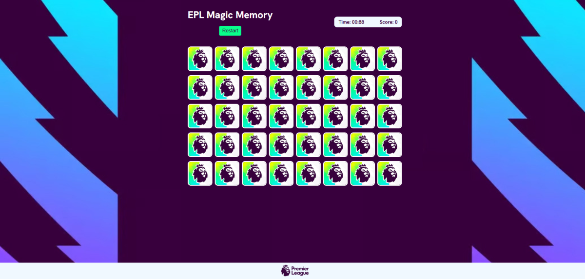 EPL Magic Memory Game screenshot