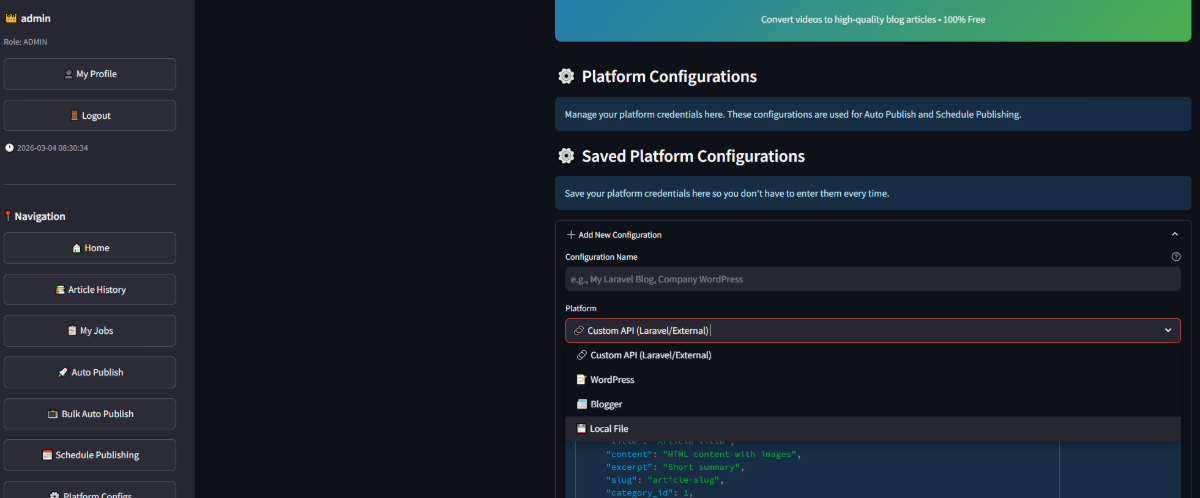 Video to Blog screenshot
