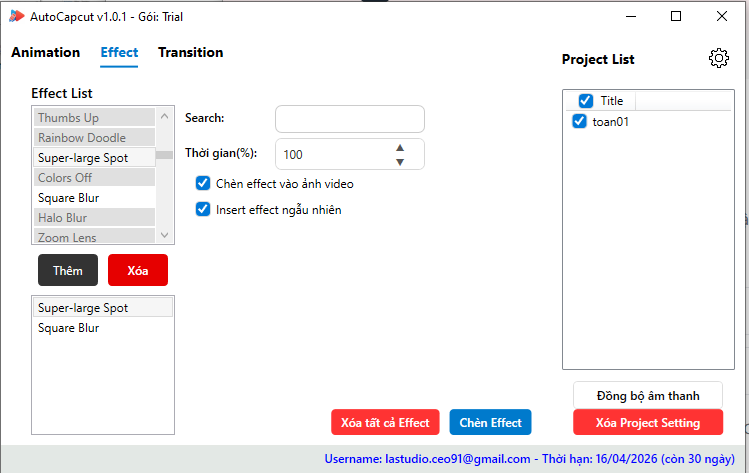 AutoCapcut V1.0.1 screenshot