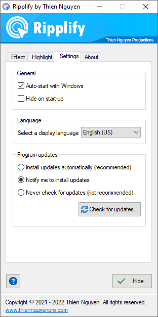 Ripplify screenshot
