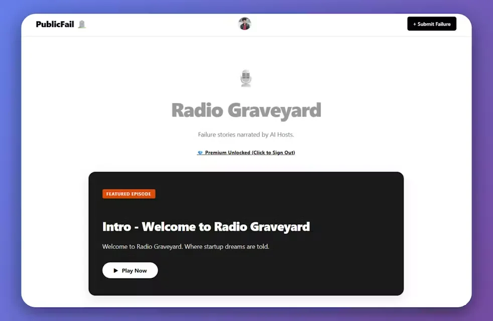 PublicFail screenshot