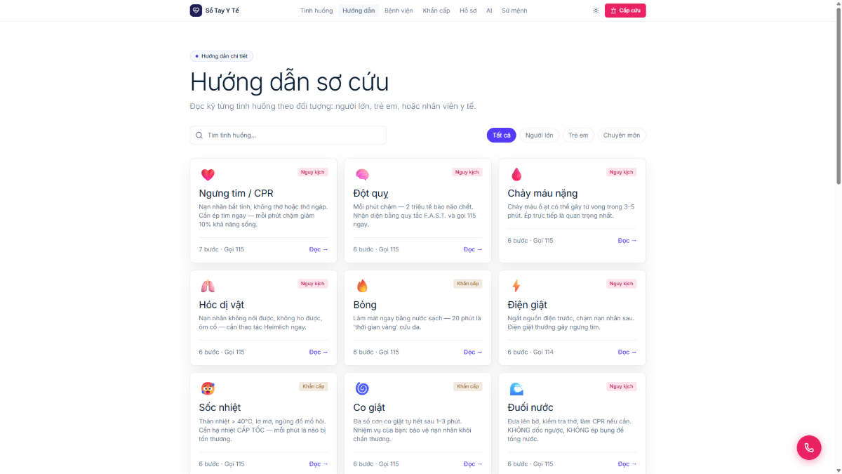 Sổ Tay Y Tế Khẩn Cấp screenshot