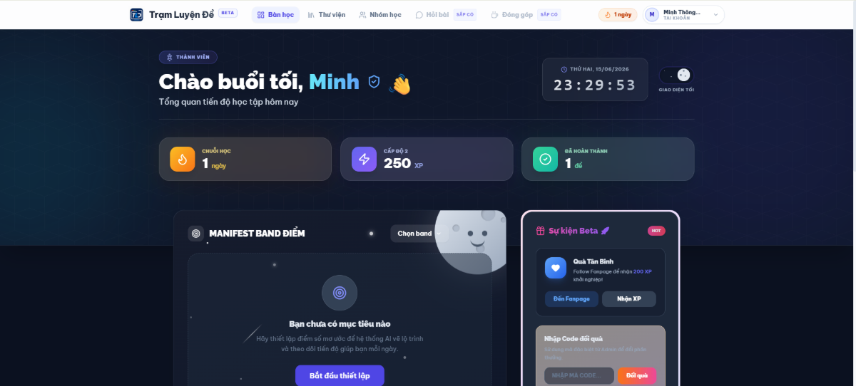 Trạm Luyện Đề screenshot