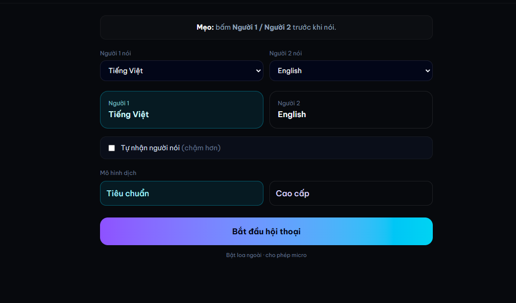 Dịch Live screenshot