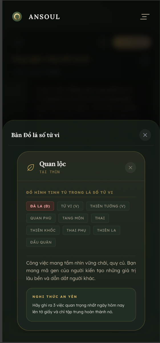 AnSoul Tử Vi AI screenshot