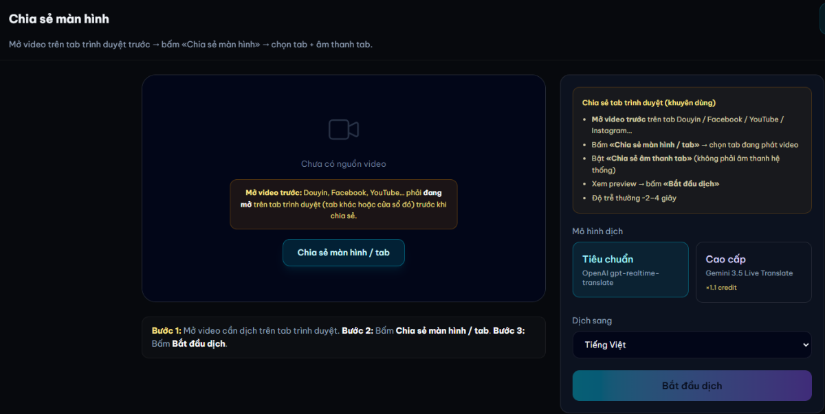Dịch Live screenshot
