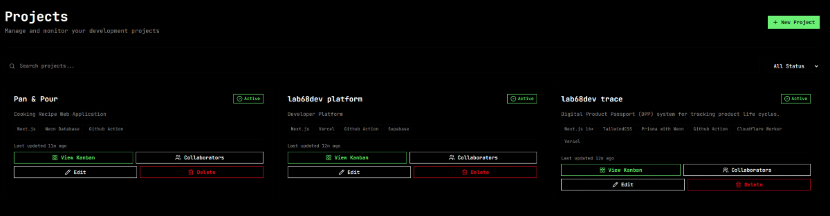 lab68dev Platform screenshot