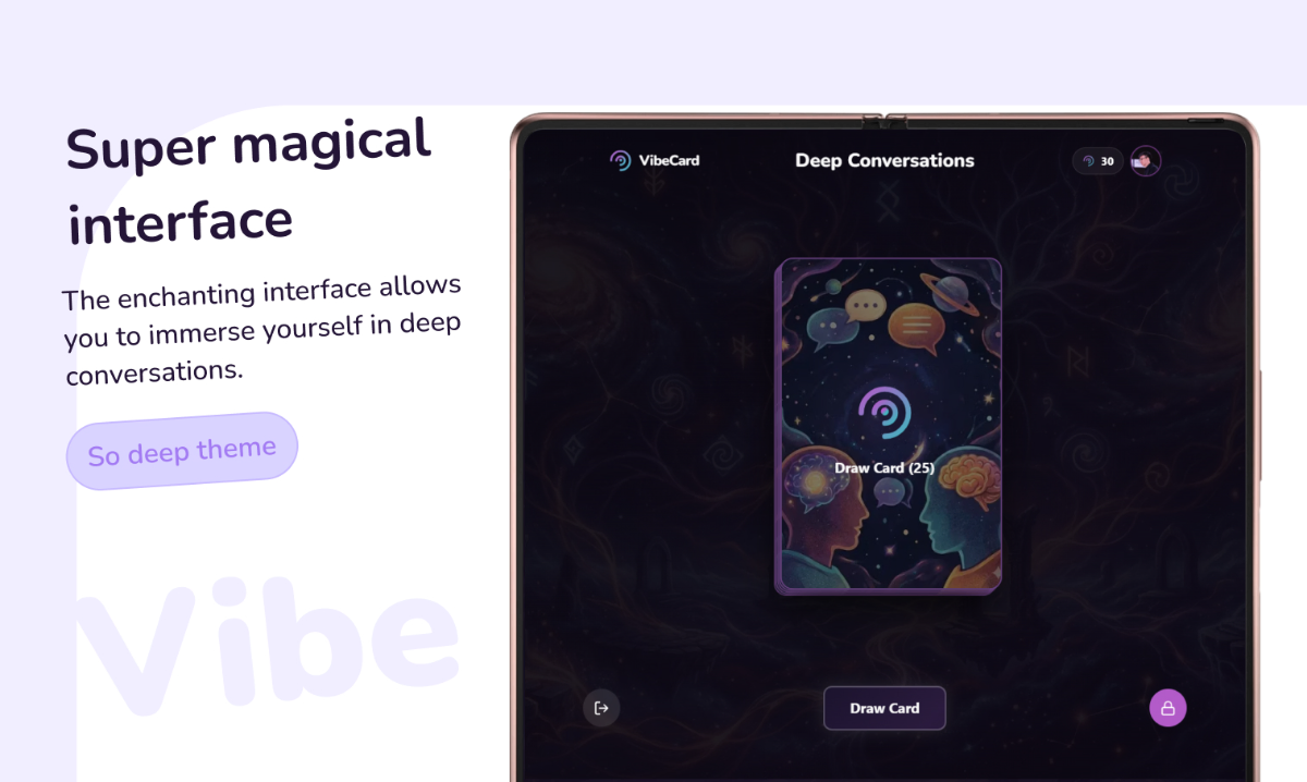 Vibe Card Game screenshot