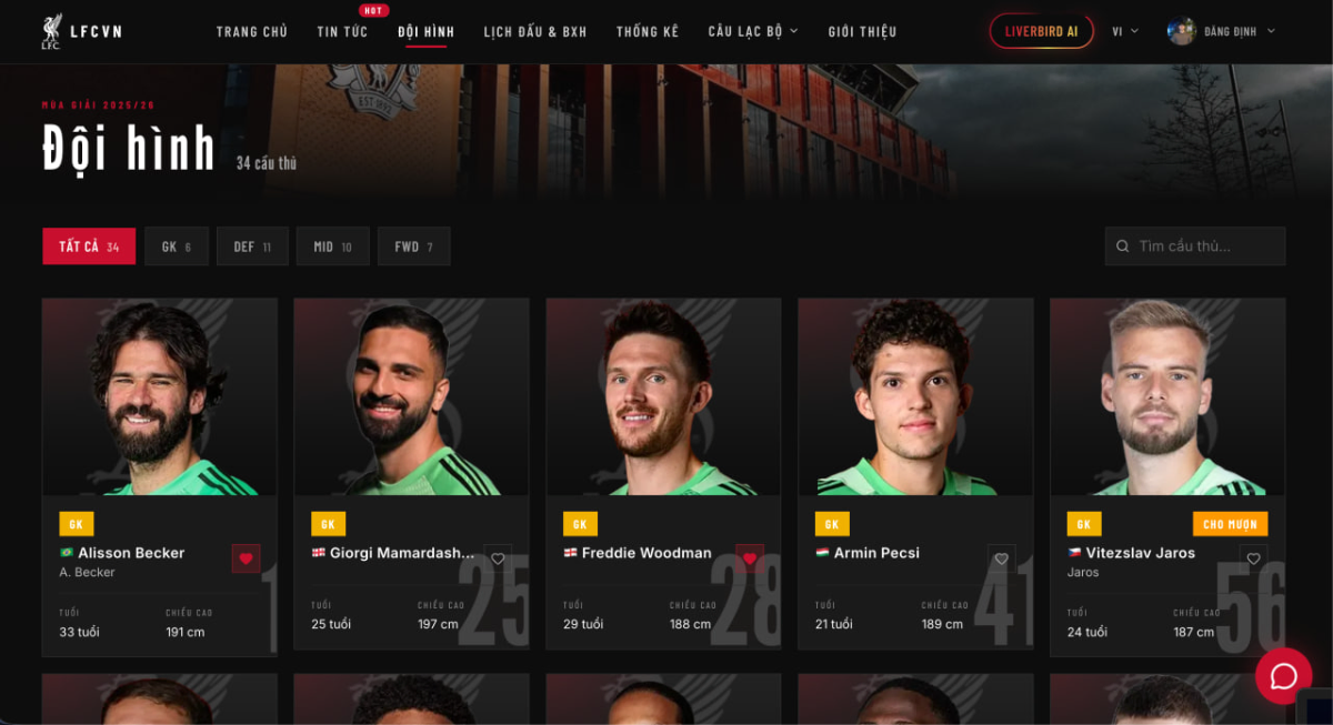 Liverpool FC Việt Nam screenshot