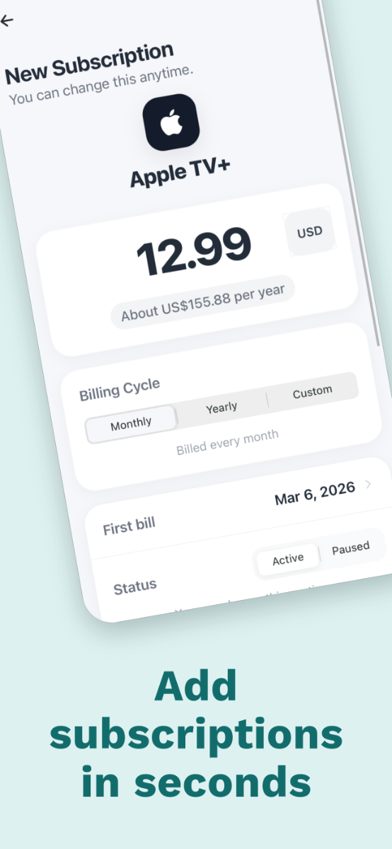 SpendBuddy: Renewal & Bills screenshot
