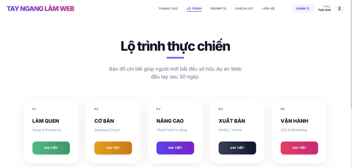 HỌC LÀM WEB screenshot