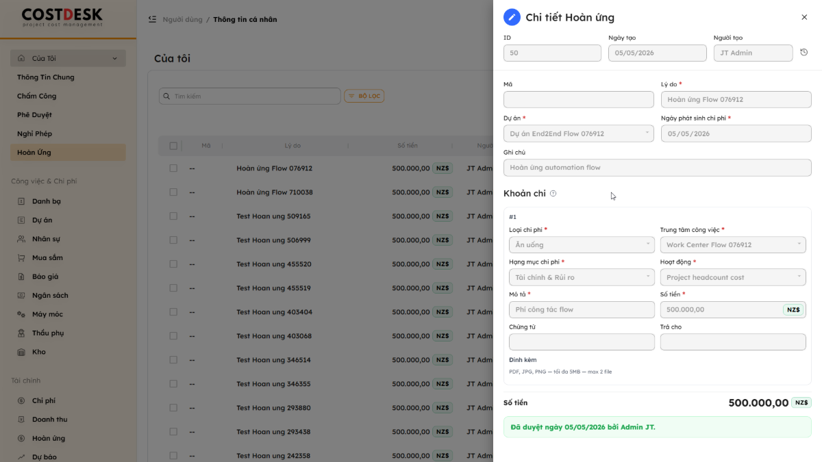 CostDesk screenshot