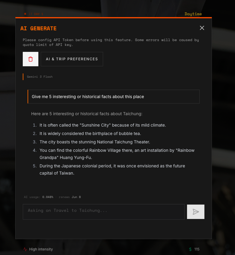 Travel Planner screenshot