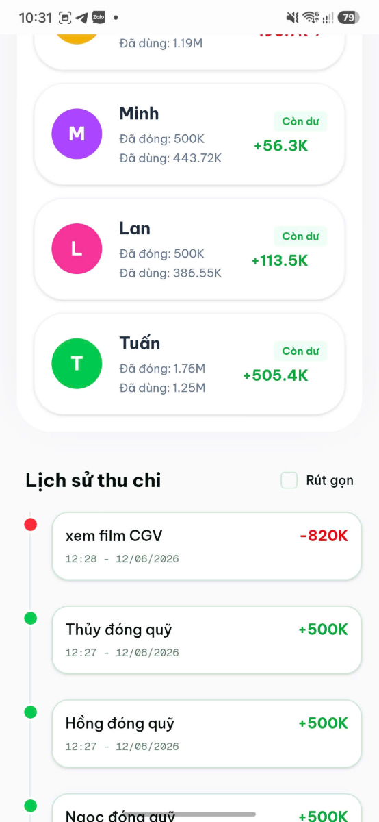 Quỹ Ăn Chơi screenshot