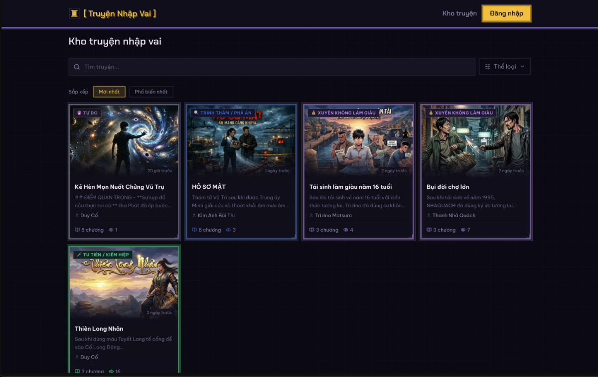Truyện Nhập Vai screenshot