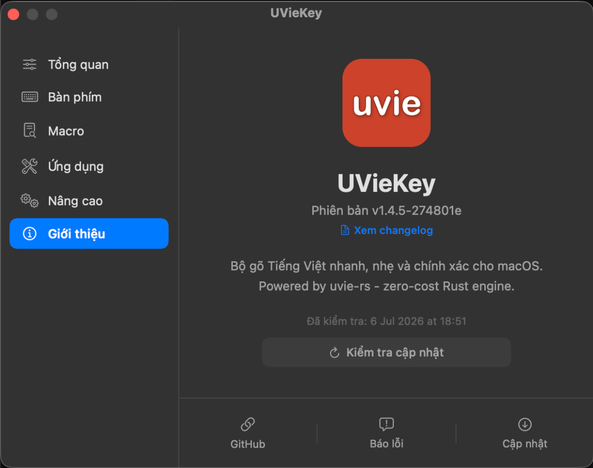 UVieKey screenshot