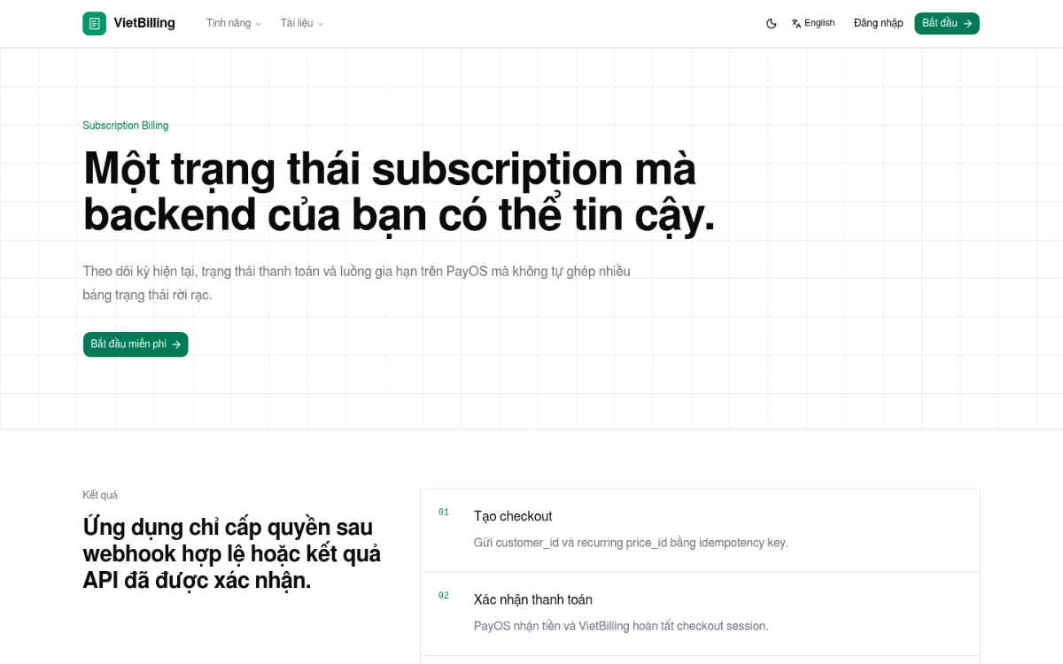 VietBilling screenshot
