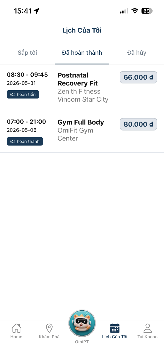 OmiFit screenshot