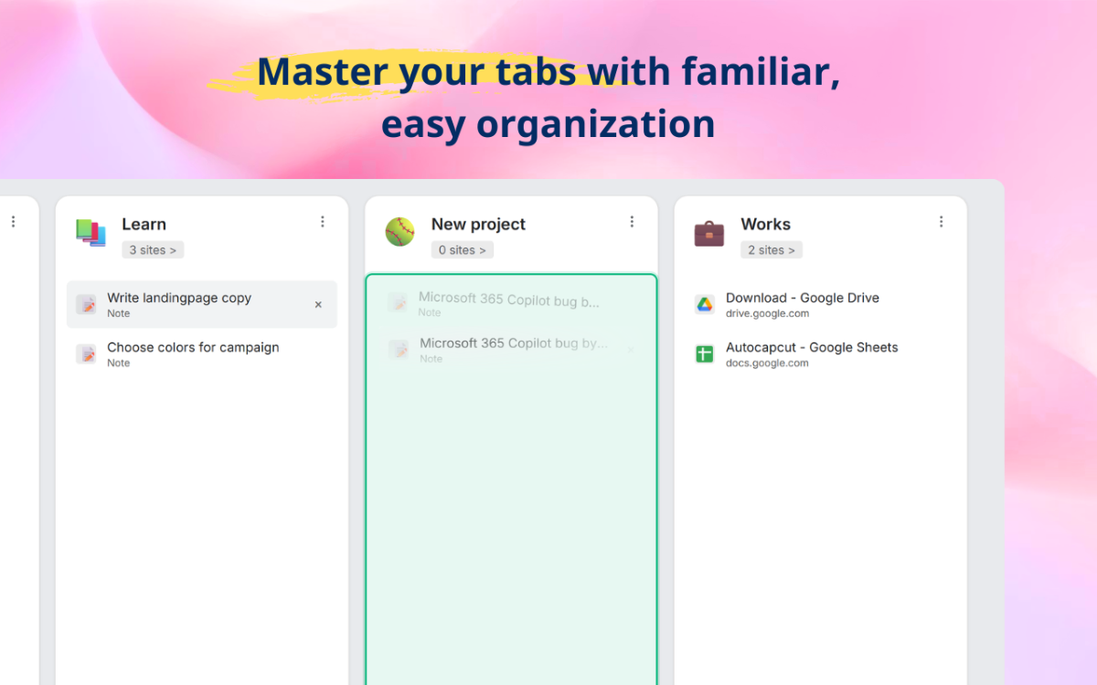 Snaptab screenshot