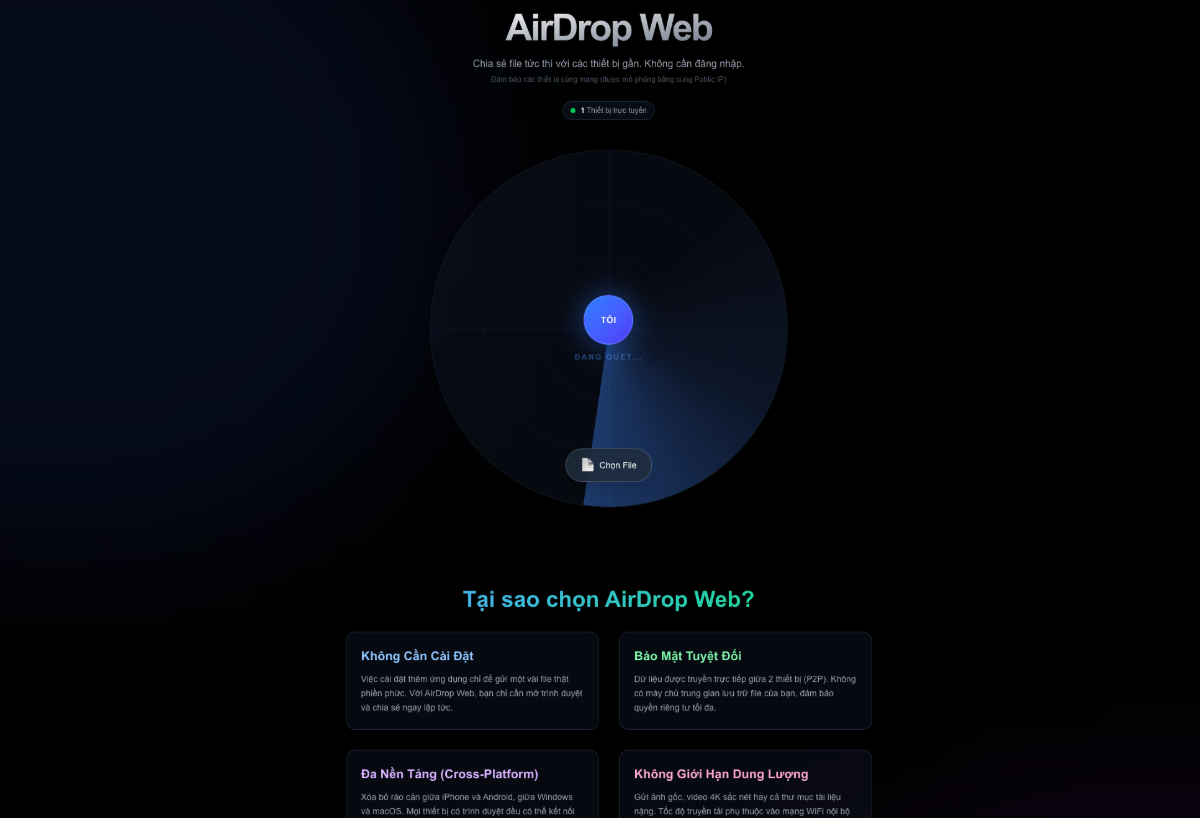 Airdrop Web screenshot