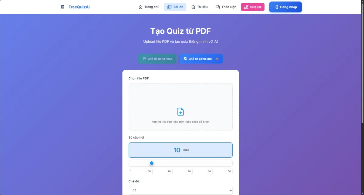 FreeQuizAI screenshot