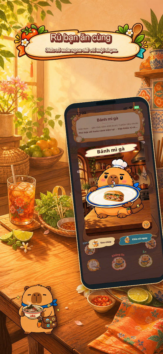Capy Eats: What Should I Eat App screenshot