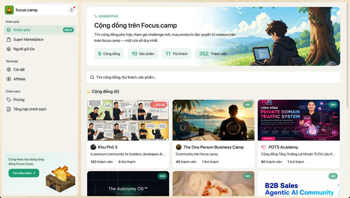 focus.camp screenshot