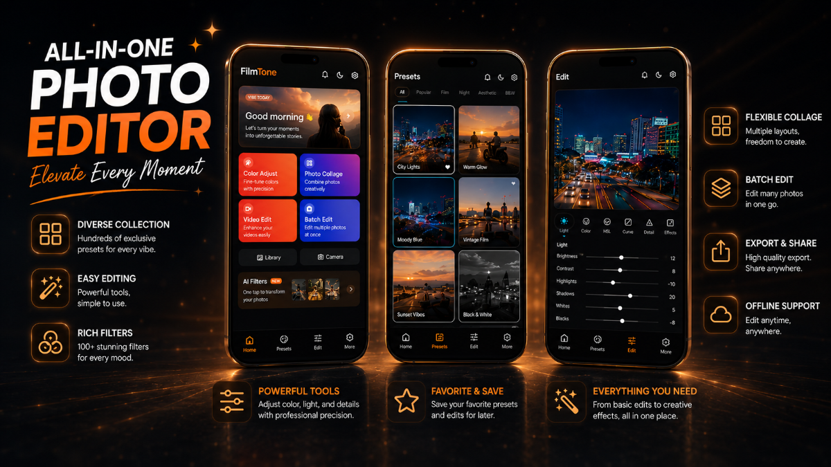 Filmtone: Preset ảnh và video screenshot