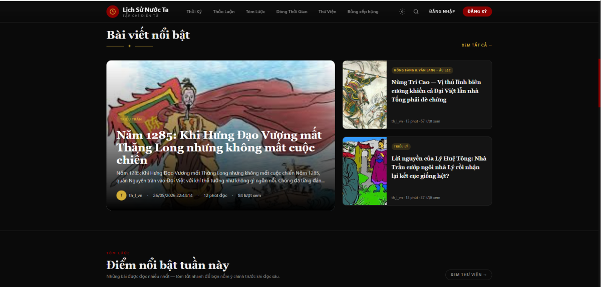 Website kể chuyện lịch sử Việt Nam screenshot