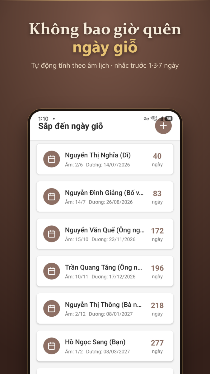 Lịch Âm Gia Đình screenshot