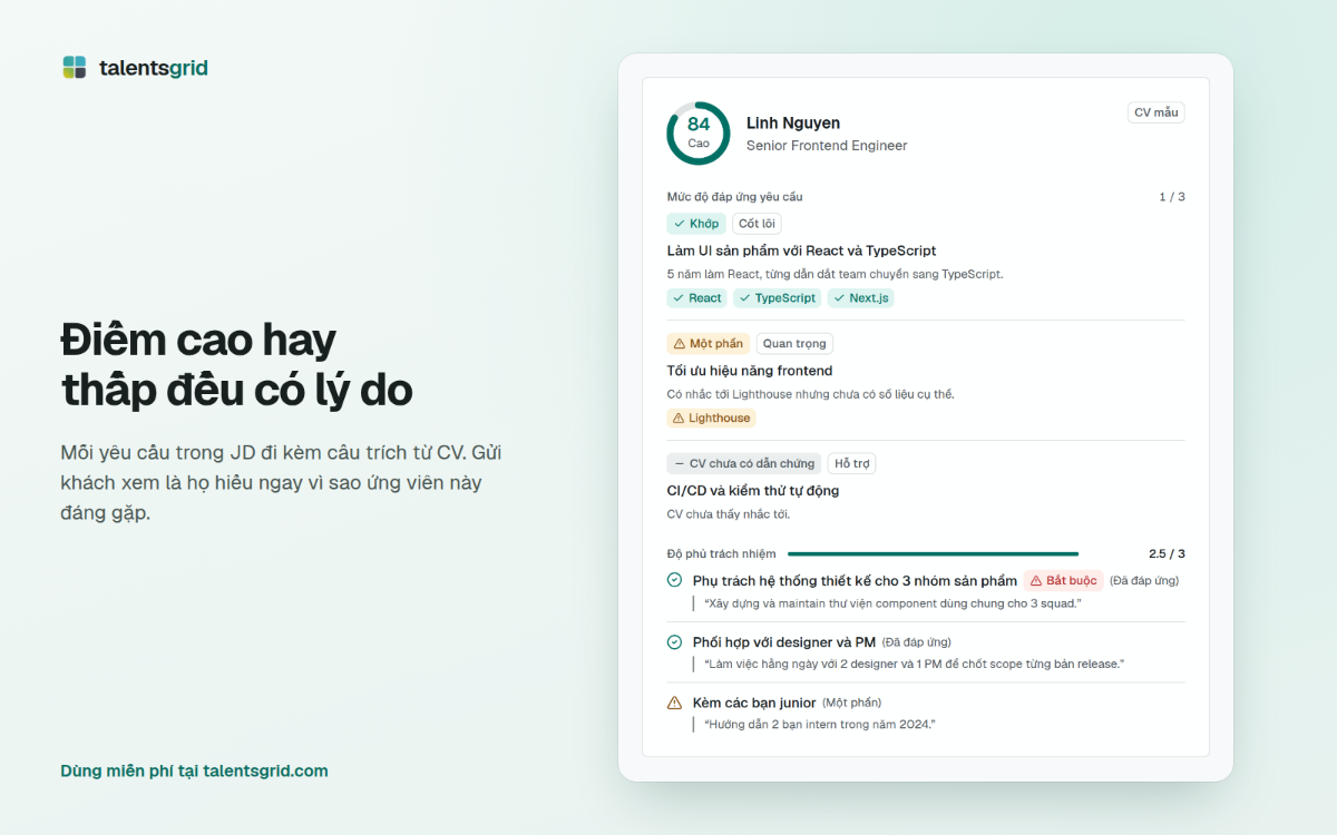 TalentsGrid screenshot