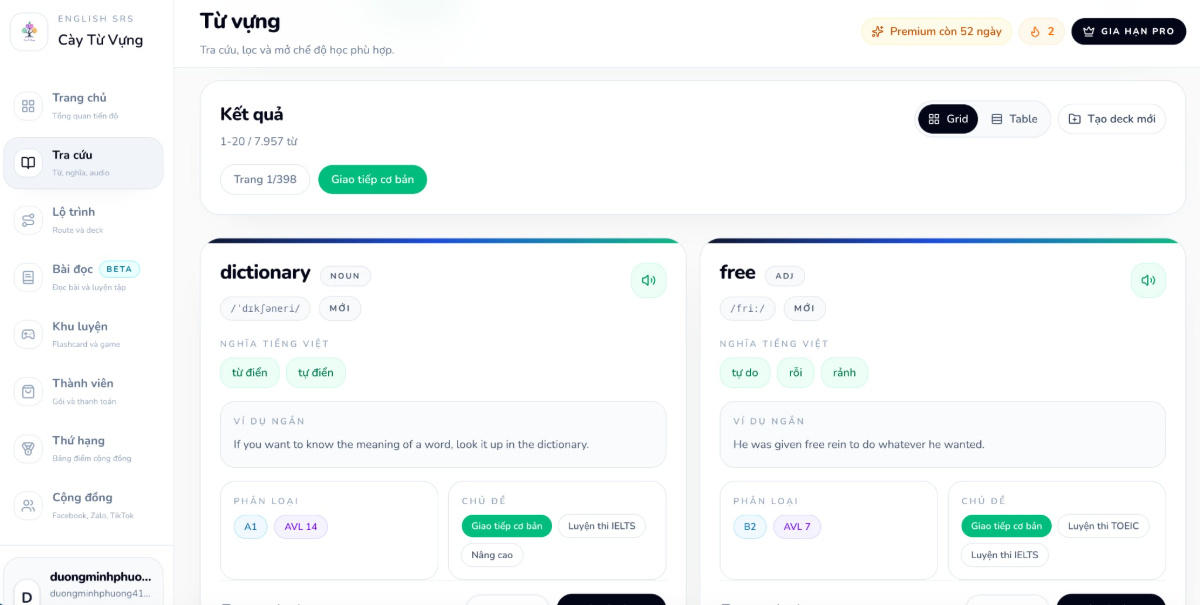 Cày Từ Vựng screenshot