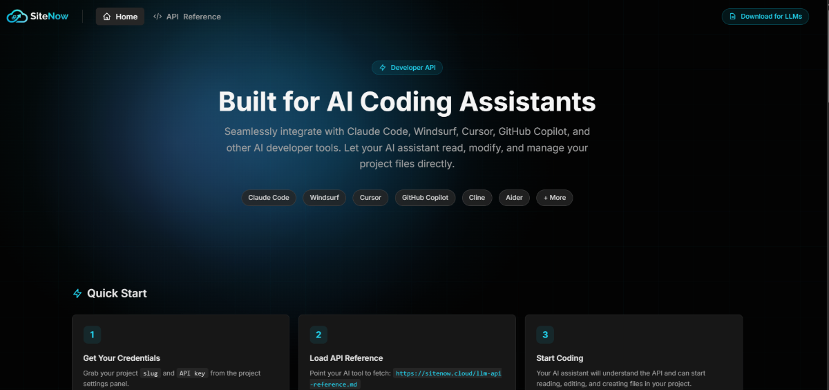 SiteNow screenshot