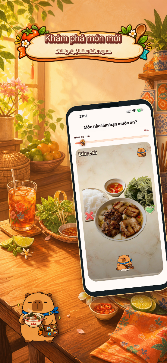 Capy Eats: What Should I Eat App screenshot
