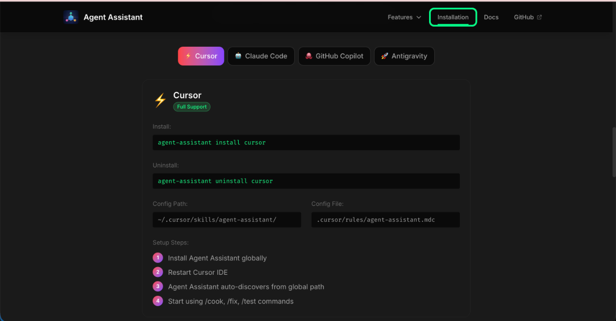 Agent Assistant screenshot