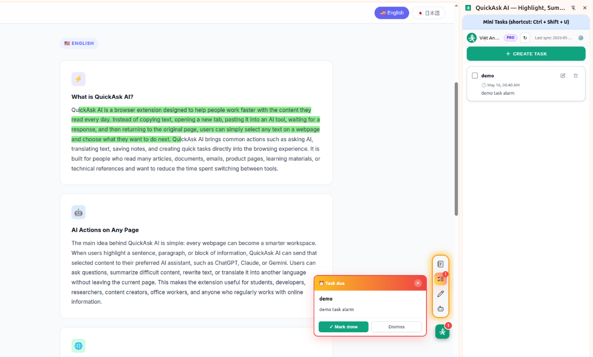 QuickAsk AI screenshot