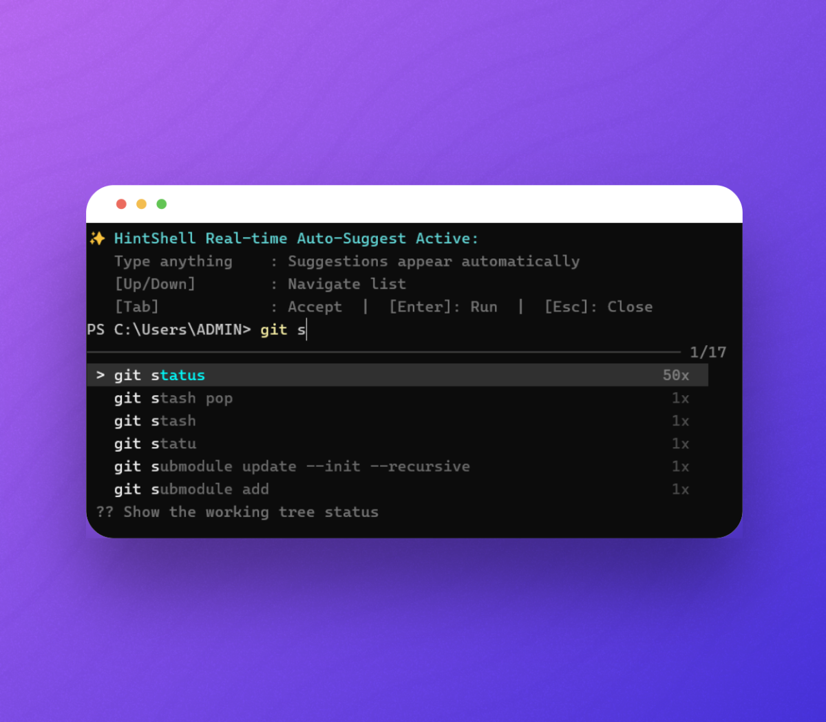 hintshell screenshot