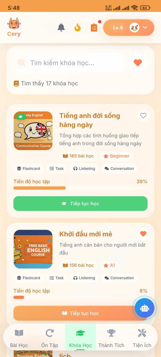 Cery English screenshot