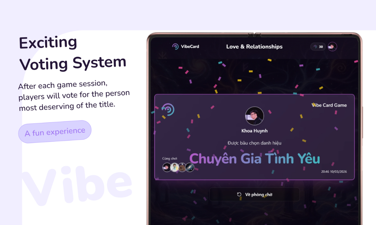 Vibe Card Game screenshot