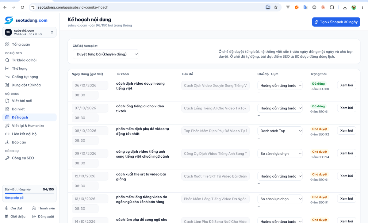SEO tự động screenshot