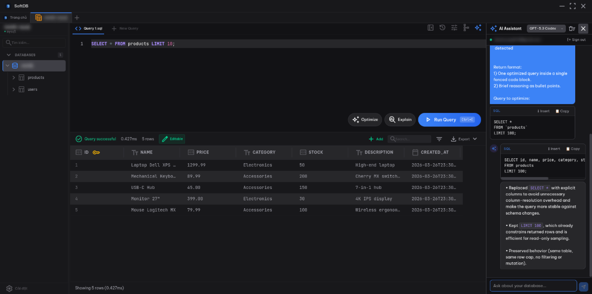 SoftDB screenshot