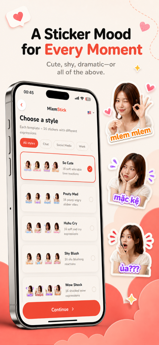 MlemStick Tạo Sticker Trò Chuyện Từ Ảnh screenshot