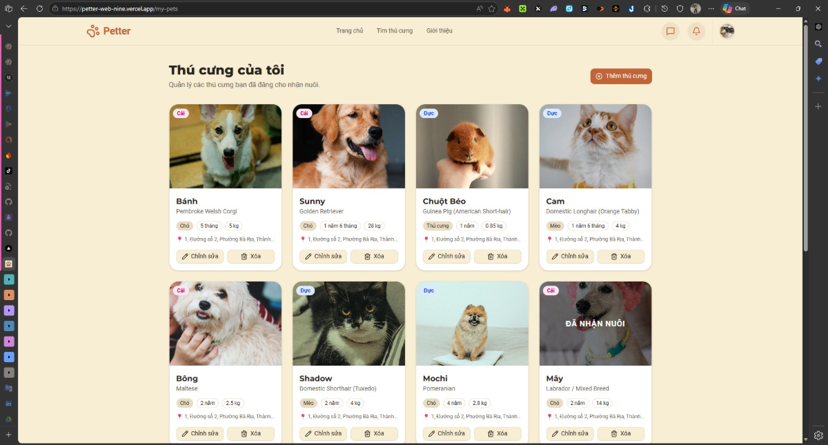 Petter screenshot