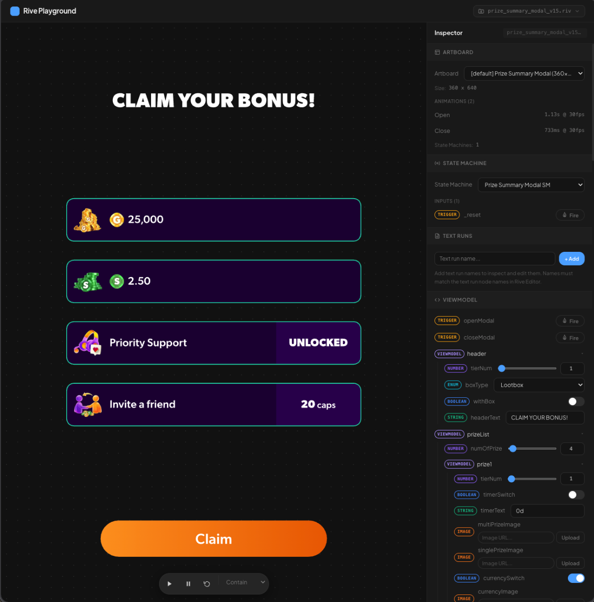 RivePlayground screenshot