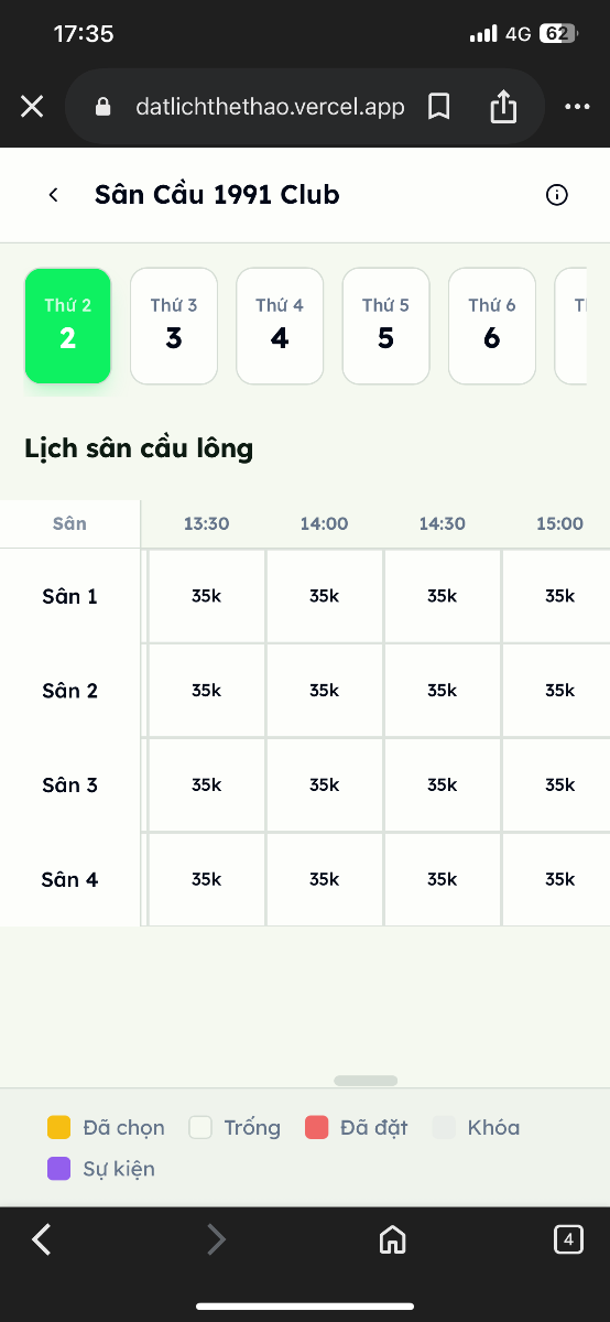 Hệ thống đặt sân thể thao chuyên nghiệp screenshot