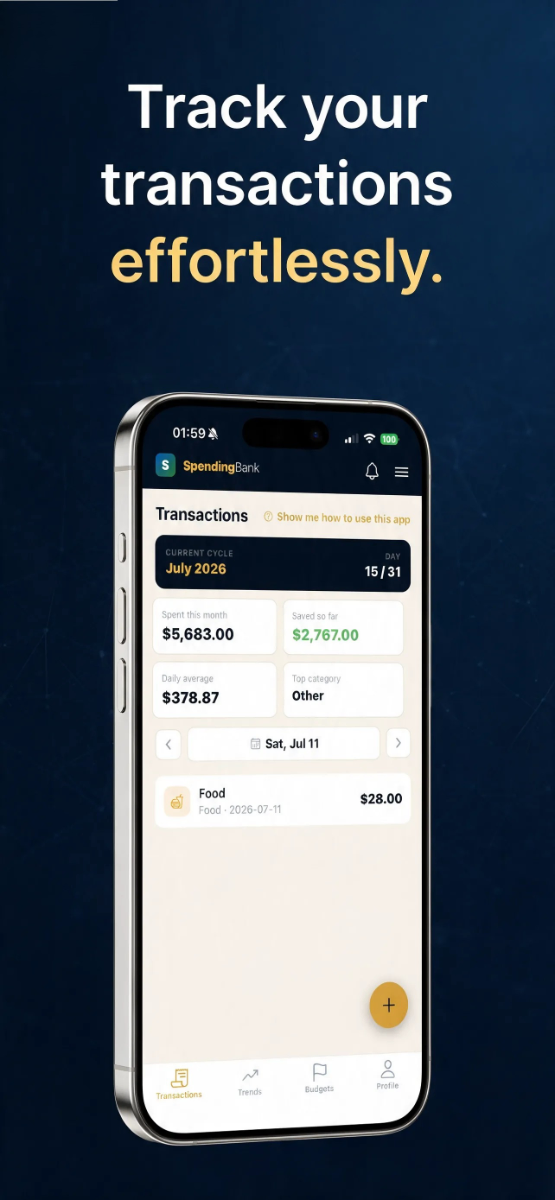 SpendingBank screenshot