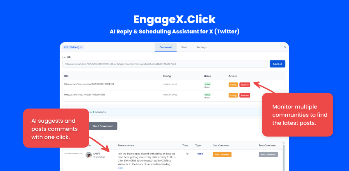 EngageX.click screenshot